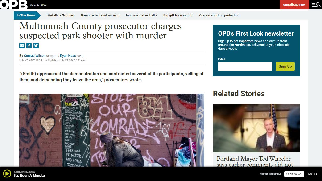 Multnomah County prosecutor charges suspected park shooter with murder ...