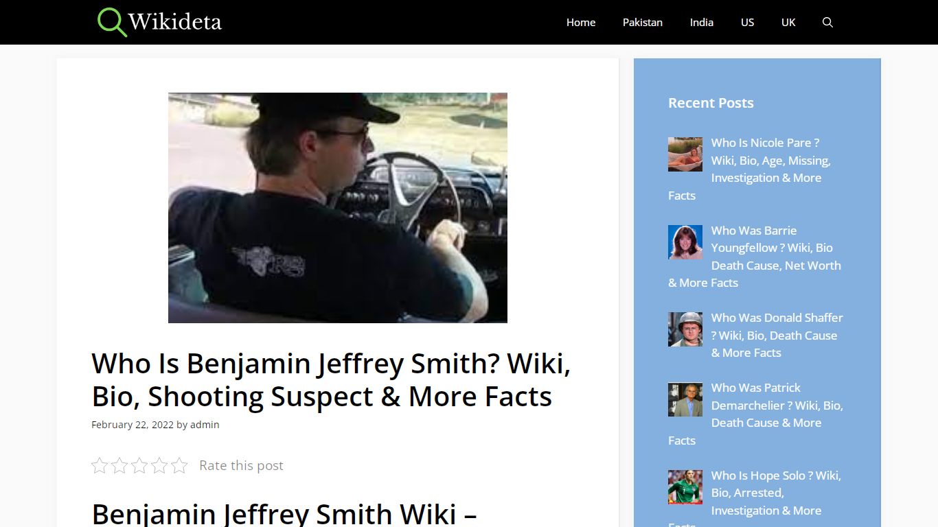 Who Is Benjamin Jeffrey Smith? Wiki, Bio, Shooting Suspect ... - Wikideta